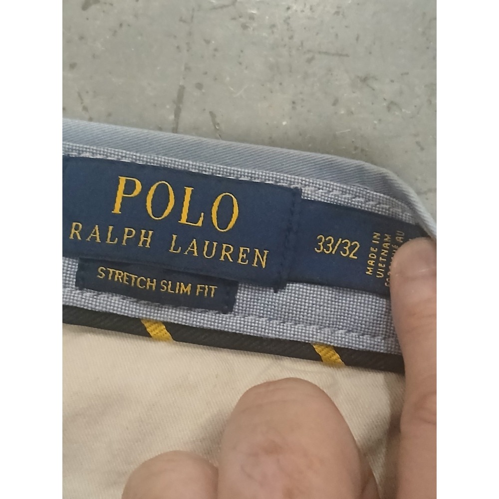 Polo Ralph Lauren Mens Stretch Straight Fit Chino Pants Blue 34/31 (Tag 33x32) - Picture 2 of 9